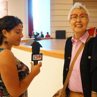 L Autrice Fusako Yusaki Durante Un Intervista